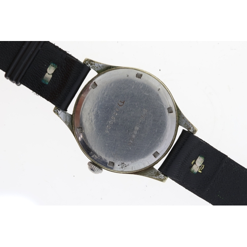 317 - VINTAGE RECORD WATCH CO GERMAN MILITARY WRISTWATCH CIRCA 1940, circular black dial with arabic numer... 