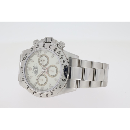 37 - ROLEX DAYTONA 'PANNA' DIAL REFERENCE 116520 CIRCA 2002, circular cream 'panna' dial with applied hou... 