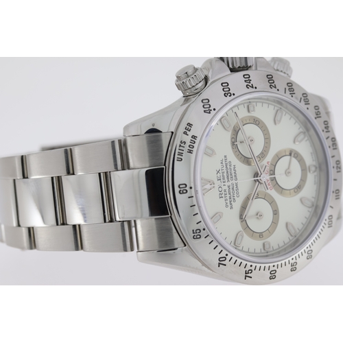 37 - ROLEX DAYTONA 'PANNA' DIAL REFERENCE 116520 CIRCA 2002, circular cream 'panna' dial with applied hou... 