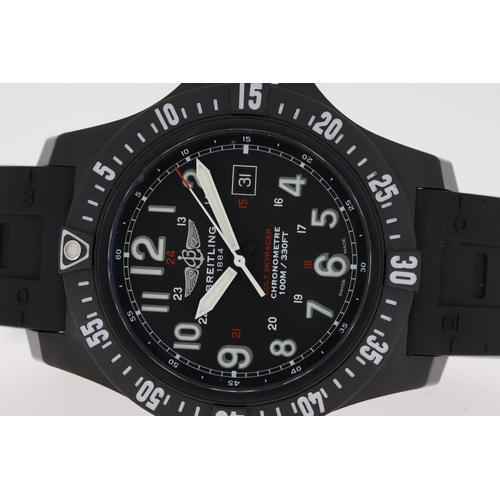 64 - BREITLING COLT SKYRACER REFERENCE X74320 WITH BOX AND PAPERS 2018, 45mm black carbon case, a black d... 