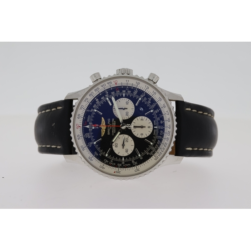 75 - BREITLING NAVITIMER 01 46 REFERENCE AB0127 BOX AND PAPERS 2016, circular black dial with baton hour ... 