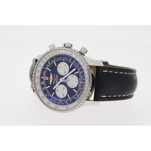 75 - BREITLING NAVITIMER 01 46 REFERENCE AB0127 BOX AND PAPERS 2016, circular black dial with baton hour ... 