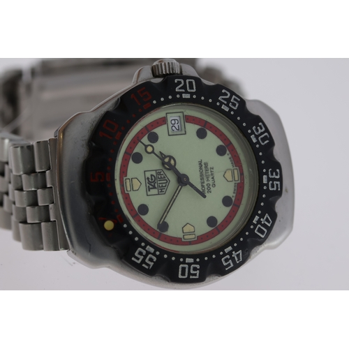 147 - VERY RARE TAG HEUER PROFESSIONAL 'GHOST BUSTER' REFERENCE WA1211,  luminous dial with black bezel 34... 