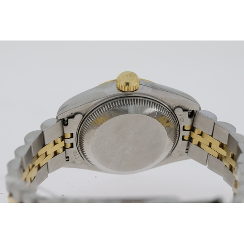 99 - LADIES ROLEX DATEJUST REFERENCE 69173 CIRCA 1993, circular champagne dial with baton hour markers, q... 