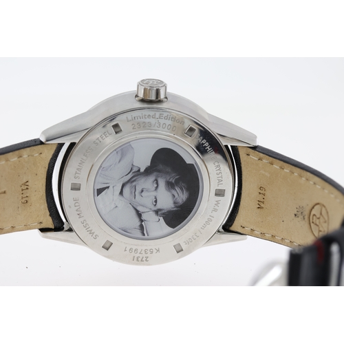 151 - RAYMOND WEIL REFERENCE 2731 DAVID BOWIE LIMITED EDITION WITH BOX, circular black dial with baton hou... 