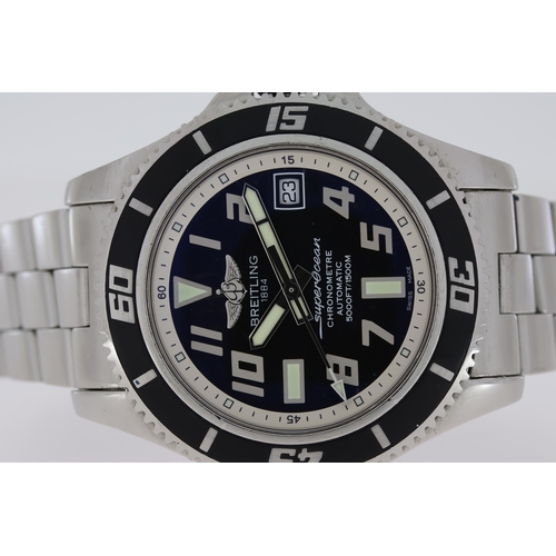 152 - BREITLING SUPEROCEAN HERITAGE II REFERENCE A17364 CHRONOMETER AUTOMATIC, black dial, Arabic numerals... 