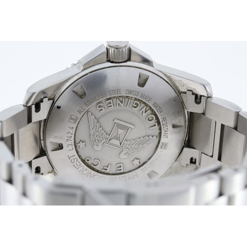 153 - LONGINES HYDRO CONQUEST AUTOMATIC WRISTWATCH REFERENCE L3.742.4, approx 41mm stainless steel case an... 