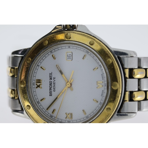 157 - RAYMOND WEIL QUARTZ WATCH REFERENCE 5560, approx 36mm stainless steel case with snap on case back. A... 