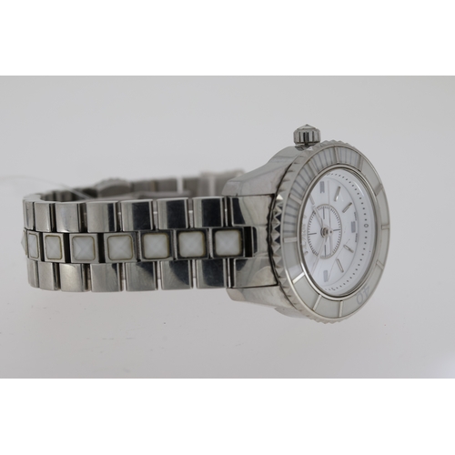 181 - LADIES DIOR CHRISTAL QUARTZ WATCH REFERENCE CD112112, approx 38 mm stainless steel case with screw d... 