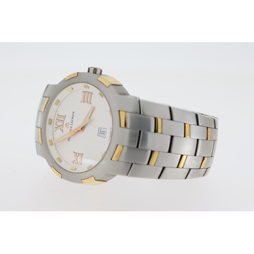 186 - MAURICE LACROIX QUARTZ WATCH REFERERENCE AF45359, approx 48mm stainless steel case, with screwdown c... 