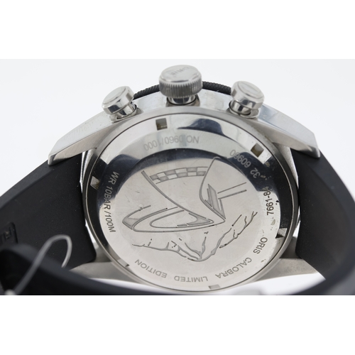 201 - ORIS CALOBRA LIMITED EDITION NO. 960/1000 AUTOMATIC REFERENCE 7661-84, approx 48 mm stainless steel ... 