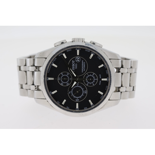 210 - TISSOT CHRONOGRAPH AUTOMATIC REFERENCE T035627A CIRCA 2013 WITH BOX AND PAPERS, black dial, triple r... 