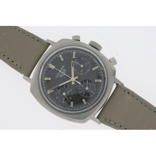 10 - VINTAGE HEUER CAMARO 12 REFERENCE 7220 NT CIRCA 1968, circular grey dial with three black subsidiary... 