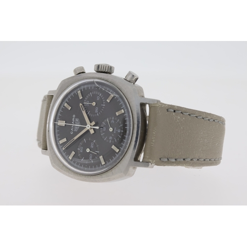10 - VINTAGE HEUER CAMARO 12 REFERENCE 7220 NT CIRCA 1968, circular grey dial with three black subsidiary... 