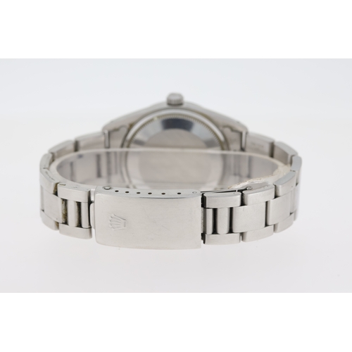 13 - ROLEX AIR KING 34 REFERENCE 14000 CIRCA 1991. circular white dial with roman numeral hour markers, a... 
