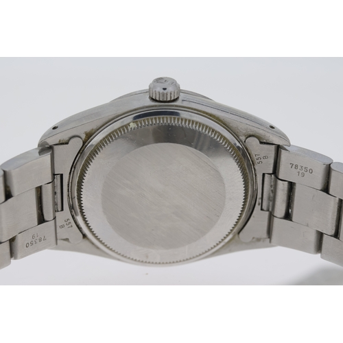 13 - ROLEX AIR KING 34 REFERENCE 14000 CIRCA 1991. circular white dial with roman numeral hour markers, a... 