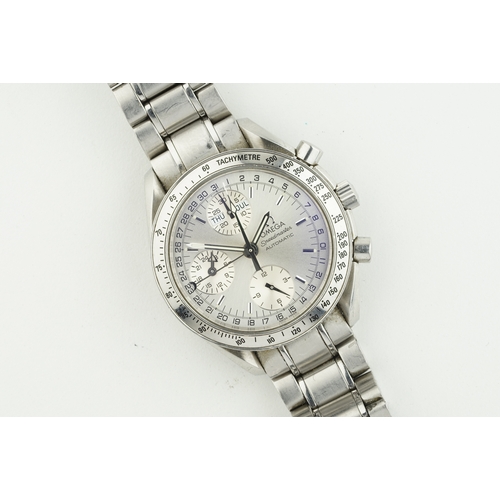 219 - OMEGA SPEEDMASTER DAY DATE CALENDAR AUTOMATIC CHRONOGRAPH W/ GUARANTEE CARD REF. 35233000, circular ... 