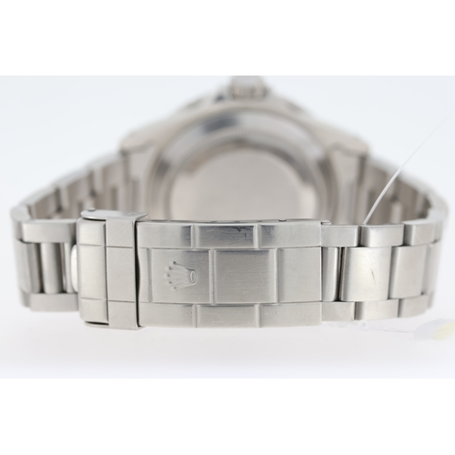 26 - ROLEX SUBMARINER DATE REFERENCE 16610 BOX AND RECENT SERVICE CIRCA 1997, circular black tritium dial... 