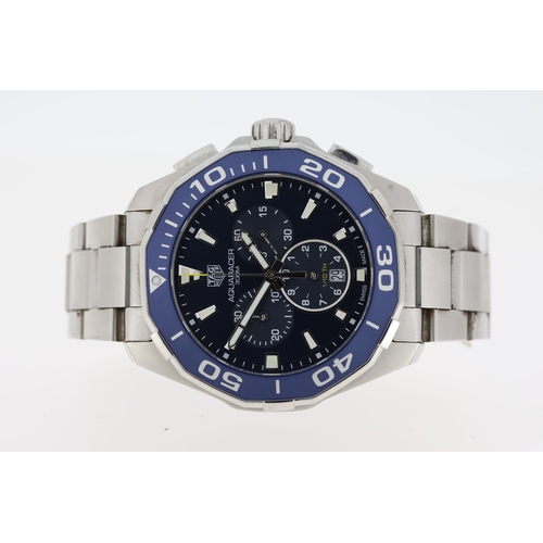 37 - TAG HEUER AQUARACER 300M CHRONOGRAPH QUARTZ WATCH REFERENCE CAY111B W/BOX, Approx 43mm stainless ste... 