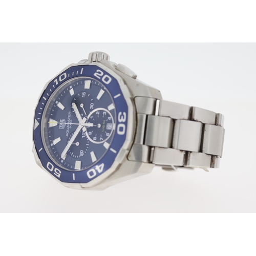 37 - TAG HEUER AQUARACER 300M CHRONOGRAPH QUARTZ WATCH REFERENCE CAY111B W/BOX, Approx 43mm stainless ste... 