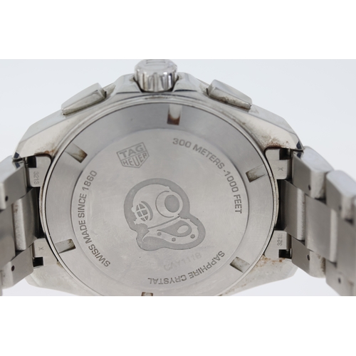 37 - TAG HEUER AQUARACER 300M CHRONOGRAPH QUARTZ WATCH REFERENCE CAY111B W/BOX, Approx 43mm stainless ste... 