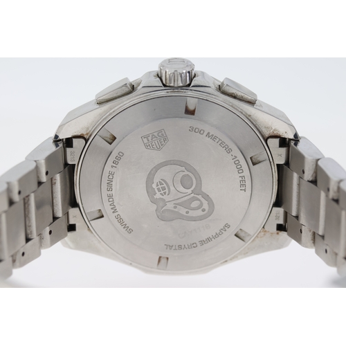 37 - TAG HEUER AQUARACER 300M CHRONOGRAPH QUARTZ WATCH REFERENCE CAY111B W/BOX, Approx 43mm stainless ste... 