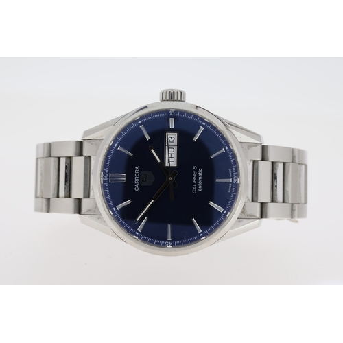 47 - TAG HEUER CARRERA CALIBRE 5 AUTOMATIC WATCH WITH BOX, 2022, Approx 41mm stainless steel case with a ... 