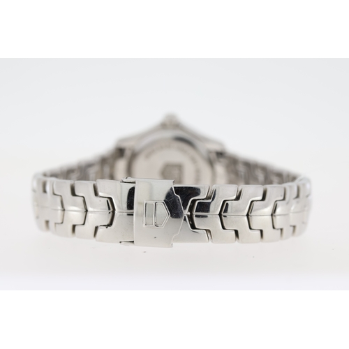 49 - LADIES TAG HEUER LINK, MOP, DIAMOND SET. QUARTZ WATCH REFERENCE WJF1414 W/BOX AND PAPERS 2009, Appro... 