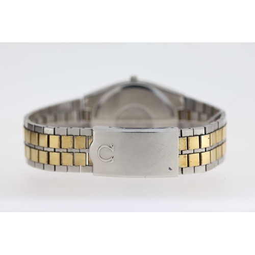 51 - OMEGA SEAMASTER QUARTZ REF 1960225, GREY DIAL WITH APPLIED GOLD HOUR MARKERS, STAINLESS STEEL AND GO... 