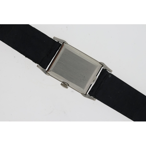 58 - RARE VINTAGE PLATINUM VACHERON & CONSTANTIN DIAMOND SET DRESS WATCH, silvered dial with diamond hour... 