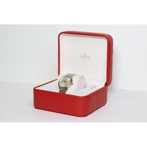 7 - OMEGA DE VILLE CO-AXIAL CHRONOMETER AUTOMATIC WATCH W/BOX, Approx 37mm stainless steel case. Silver ... 