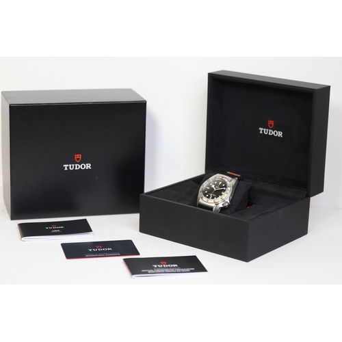 9 - TUDOR BLACK BAY P01 REFERENCE 70150 BOX AND PAPERS 2021, circular black dial with cream hour markers... 