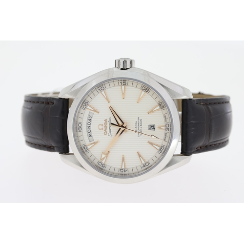 100 - OMEGA SEAMASTER AQUA TERRA CO-AXIAL CHRONOMETRE DAY DATE REFERENCE 231.13.42.22.02.001, white stripe... 