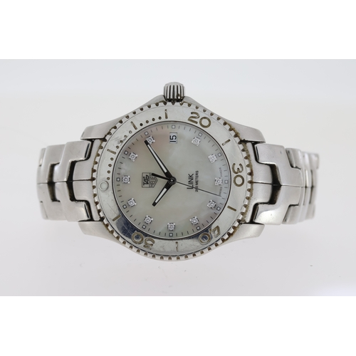 110 - TAG HEUER LINK 200M MOP QUARTZ WATCH REFERENCE WJ1114, Approx 39mm stainless steel case with a screw... 