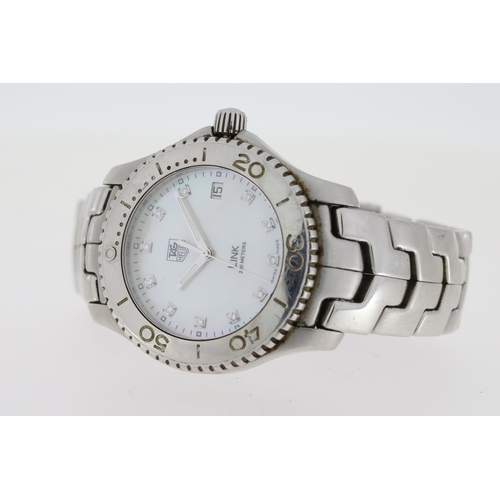 110 - TAG HEUER LINK 200M MOP QUARTZ WATCH REFERENCE WJ1114, Approx 39mm stainless steel case with a screw... 