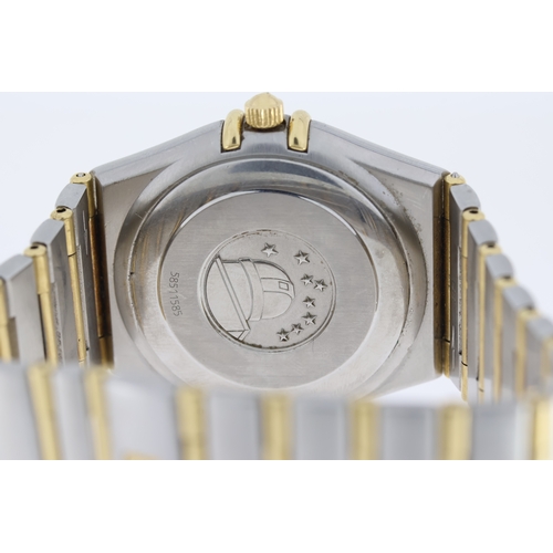 116 - OMEGA CONSTELLATION QUARTZ 'DOUBLE EAGLE' CIRCA 1998, circular cream dial with baton hour markers, d... 