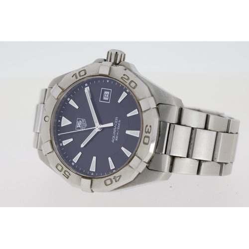 12 - TAG HEUER AQUARACER 300M QUARTZ WATCH REFERENCE WAY1110, W/BOX. Approx 41mm stainless steel case wit... 