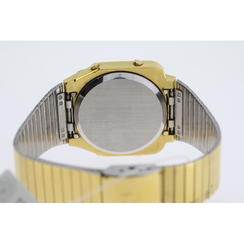 183 - OMEGA MEMOMASTER DIGITAL ALARM WATCH CIRCA 1980's, digital display, approx 35mm gold plated case, in... 