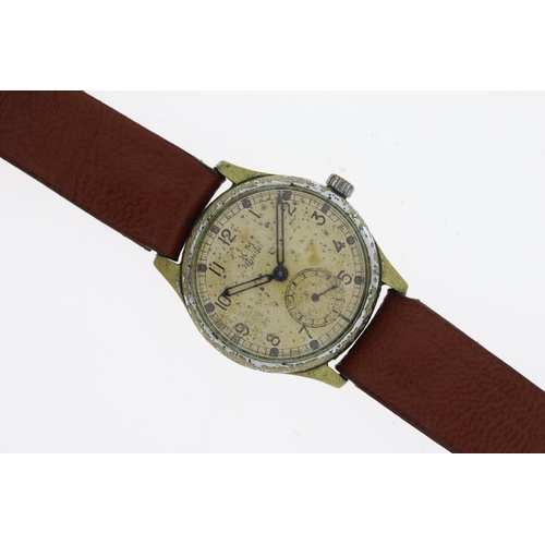 187 - VINTAGE ALPINA MANUAL WIND WRISTWATCH, circular champagne patina dial with arabic numeral hour marke... 