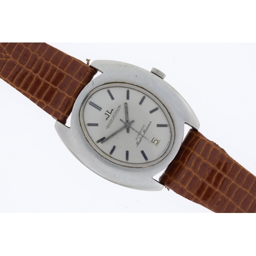 192 - VINTAGE JAEGER LE COULTRE MASTER MARINER REFERENCE E559, oval silver dial with baton hour markers, d... 