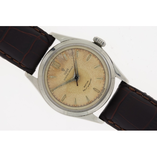 197 - VINTAGE TUDOR OYSTER PRINCE REFERENCE 7909 CIRCA 1950's, circular patina dial with baton hour marker... 