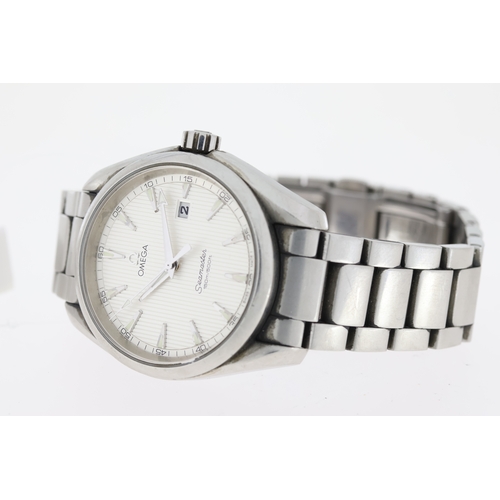 2 - OMEGA SEAMASTER AQUA TERRA REFERENCE 231.10.39.61.02.001 WITH BOX AND PAPERS 2011, white dial with l... 