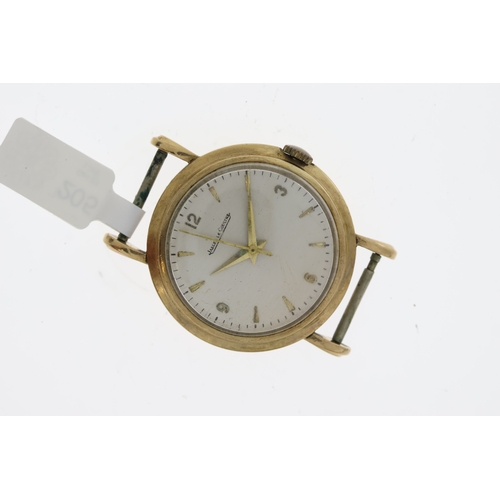 205 - VINTAGE 1950S JAEGER LE COULTRE, silver dial, dagger and Arabic numerals,, circular case with steppe... 