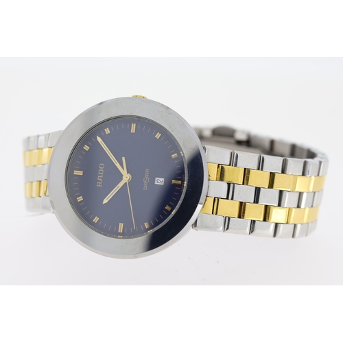 30 - RADO DIASTAR QUARTZ WATCH REFERENCE 152.0343.3 W/BOX AND PAPERS 1999, Approx 35.5mm stainless steel ... 