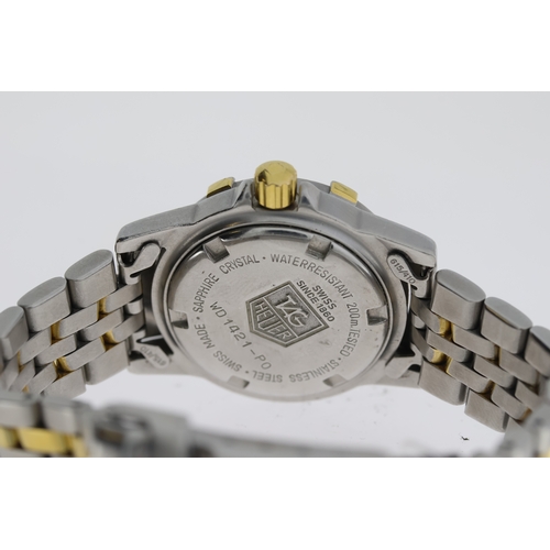 31 - LADIES TAG HEUER PROFESSIONAL 200M QUARTZ WATCH REFERENCE WD1421-PO W/BOX AND PAPERS 1997. Approx 28... 