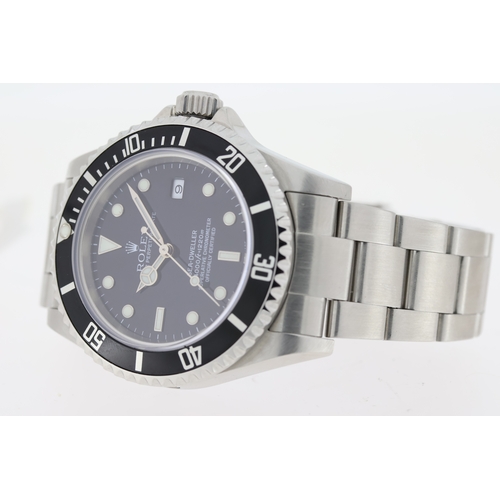 4 - ROLEX SEA DWELLER REFERENCE 16600 BOX AND PAPERS 2008, circular black dial with applied hour markers... 