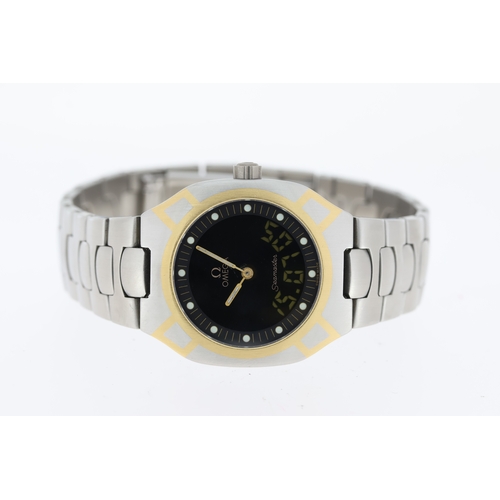 49 - A PAIR OF OMEGA SEAMASTER POLARIS WRISTWATCHES, gents Omega Seamaster Polaris circa 1991, approx 33m... 