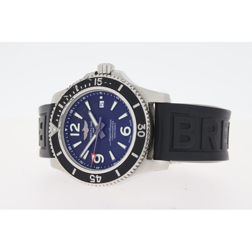 5 - BREITLING SUPEROCEAN 44 REFERENCE A17367 WITH BOX AND PAPERS 2020, circular black dial with applied ... 