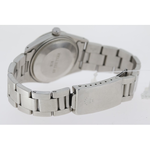 50 - ROLEX OYSTER PERPETUAL DATE POOL INTAIRDRILL WATCH REFERENCE 15000 WITH BOX, circular silver dial wi... 