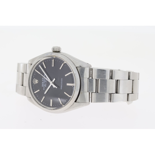 67 - ROLEX AIR KING REFERENCE 5500 CIRCA 1987, circular black dial with baton hour markers, approx 34mm s... 